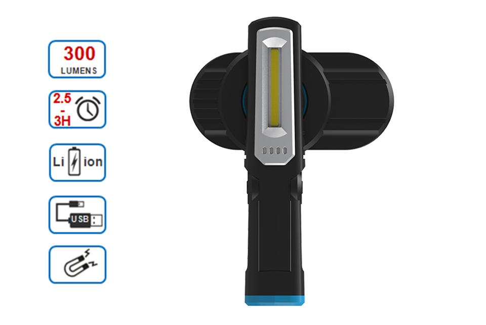 Wireless Folding Work Light with Wireless Charging Pad