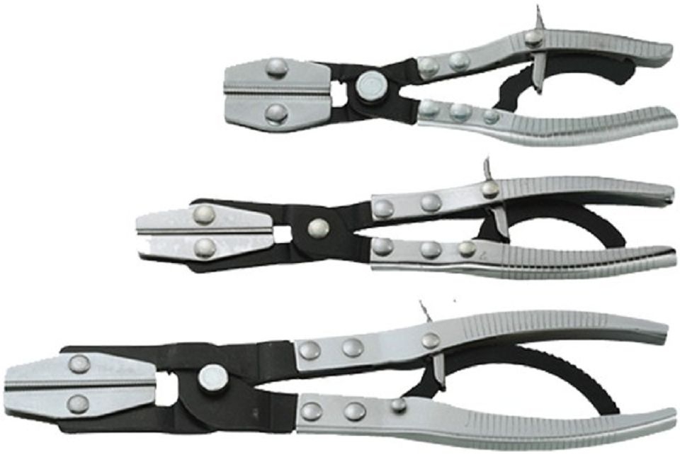 Ratched Hose Pinch-Off Pliers,3pcs-Swivel Jaws