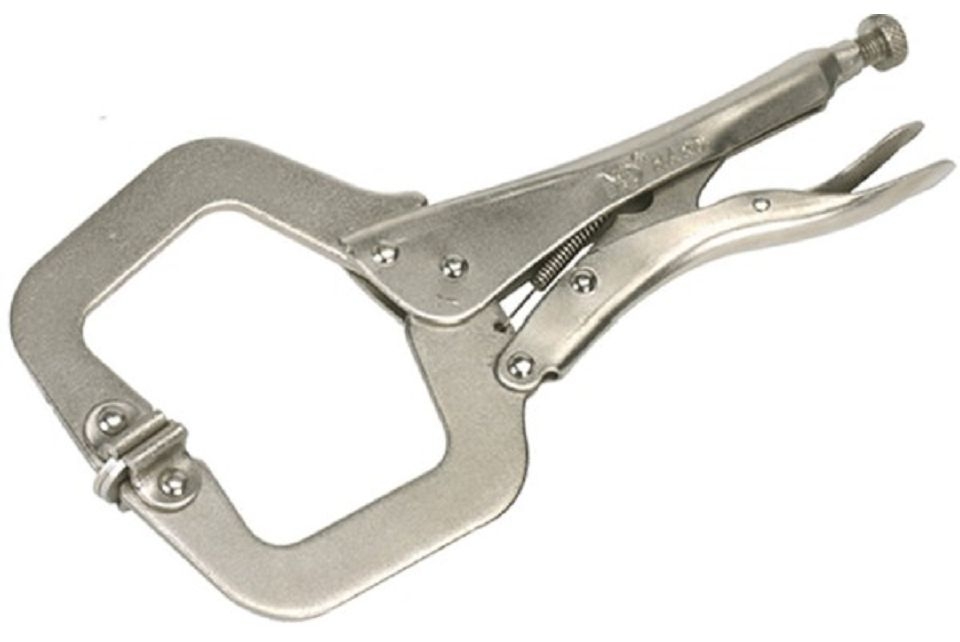 Locking C - Clamp with Swivel Pads