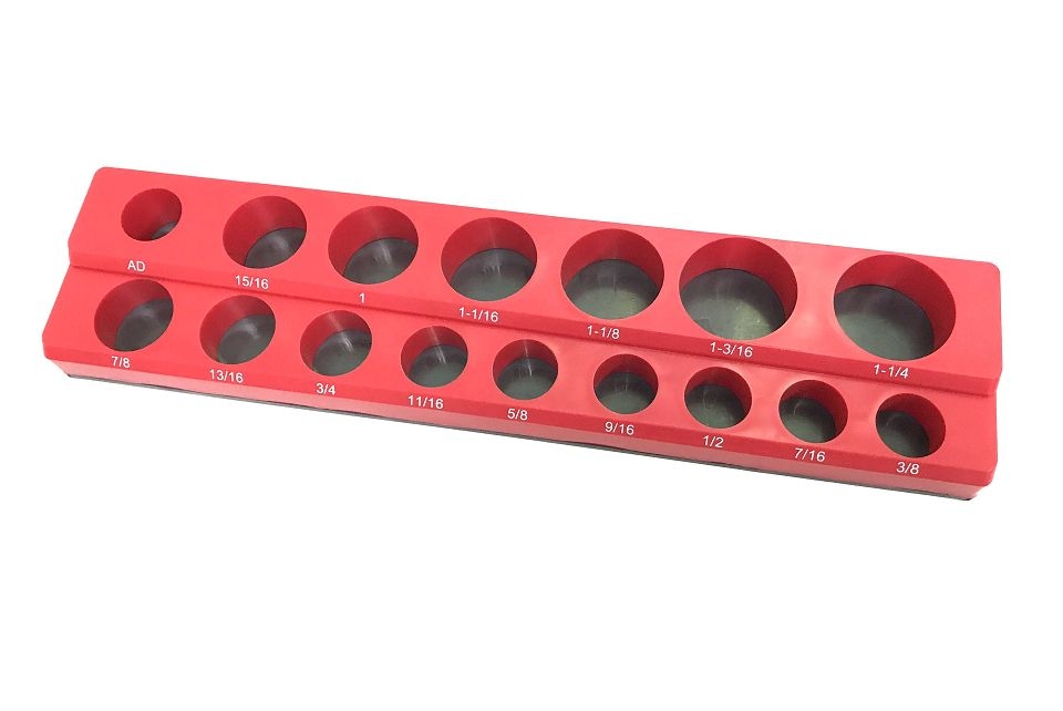 16 PC 1/2"Dr. SAE Magnetic Socket Holder