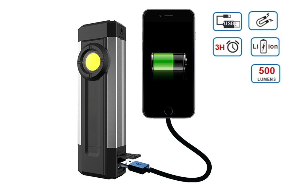 Rechargeable Mini 6W Aluminium Pocket Light