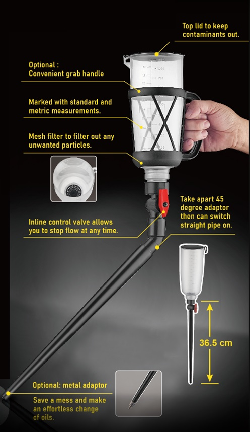 Specification of WF1031 Funnel with Valve