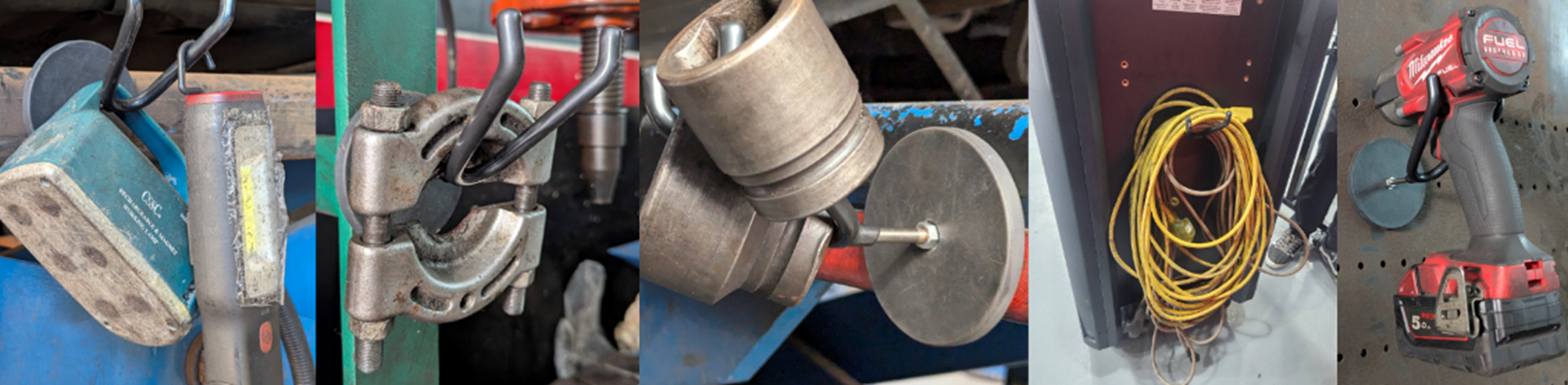 Application of WR2003 magnetic spray gun holder