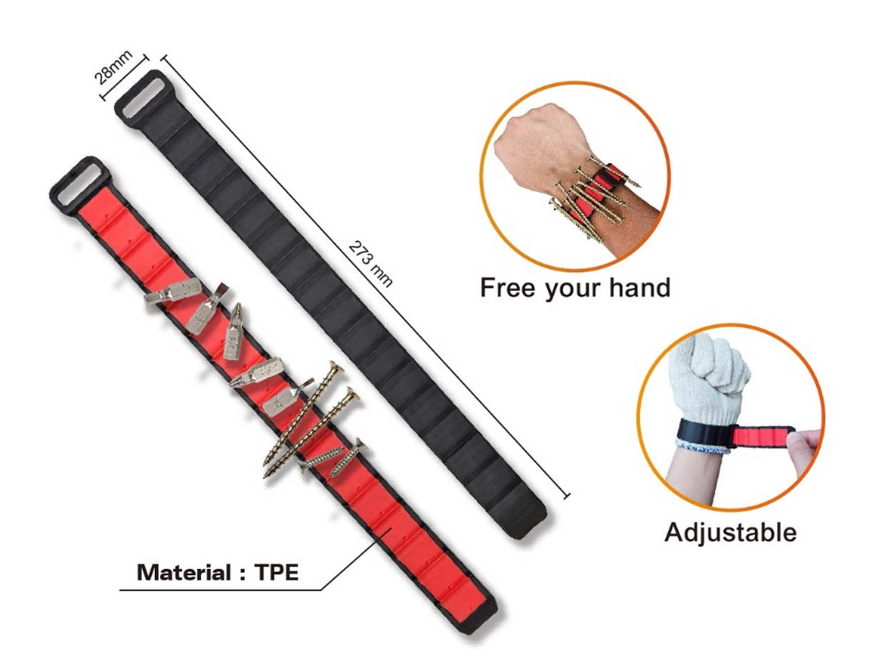 Application of ZP250320.07 elastic magnetic wristband