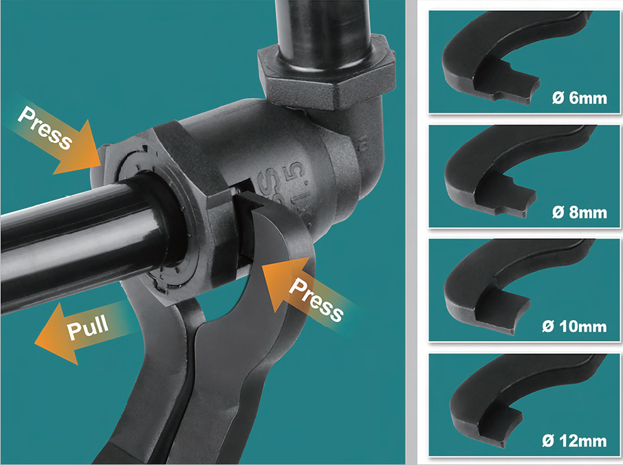 Specification of ZP250417.01 air line disconnect pliers VOSS 214