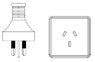 Plug image of ZP260122.06 AC line splitter with AUS plug