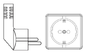 Plug image of ZP260122.07 AC line splitter with EU plug