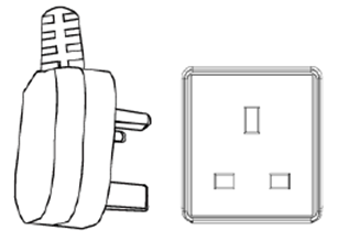 Plug image of ZP260122.08 AC line splitter with UK plug