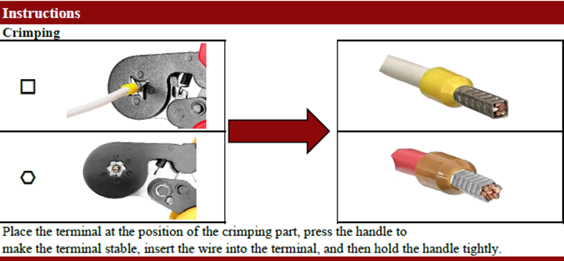 Instruction of ZP260212.03 euro crimper with ratchet 0.25-16mm2