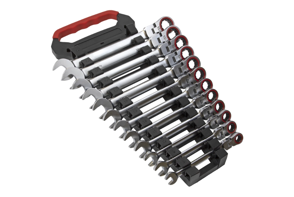 Flex-Head Ratchet Combination Spanner set 12 pc Metric