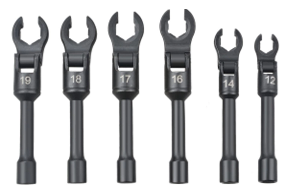3/8"Dr. Diesel Injection Wrench Set - Flexible Head 6 PC
