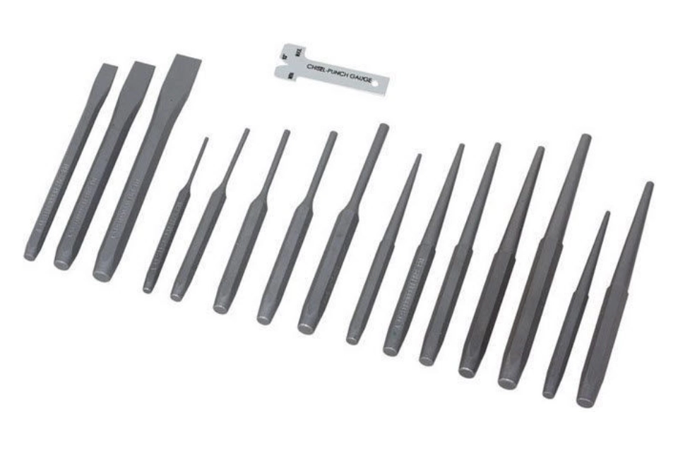 16PC Piece Punch & Chisel Set