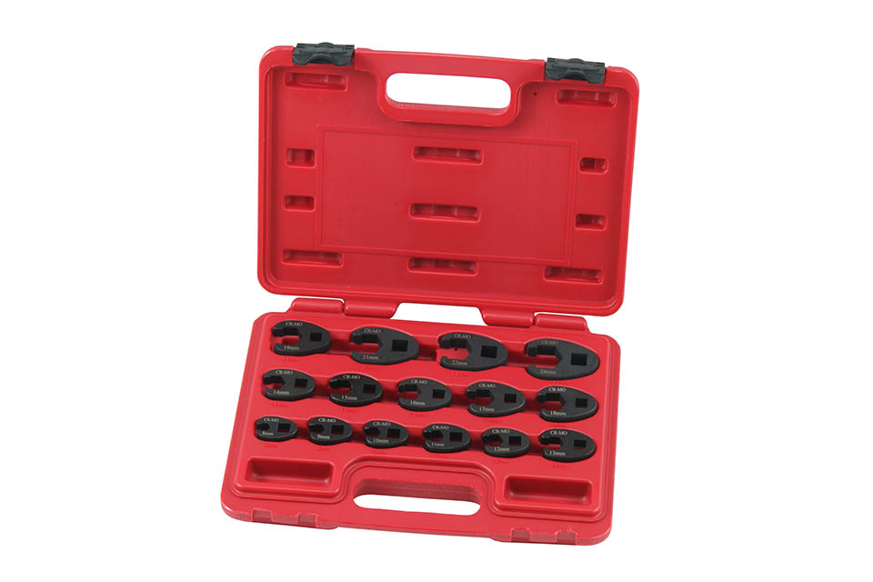 Crowfoor Wrench Set 3/8" Drive 15pc,Metric