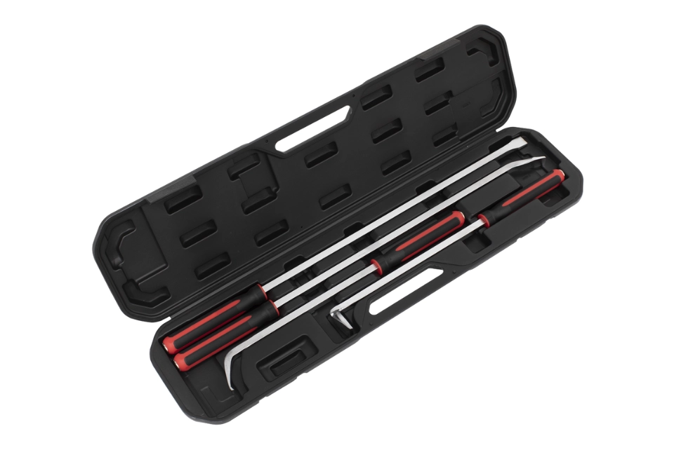 Heavy-Duty Pry Bar Set 4 Pcs w/ Hammer Cap