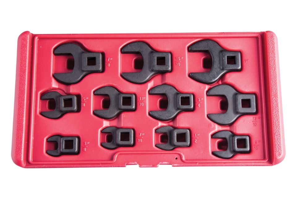 3/8"Dr. C/Foot Wrench Set SAE 11PCE