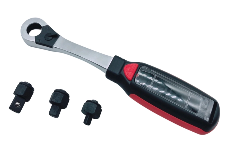 Ratchet Wrench with 3PCS Adapters