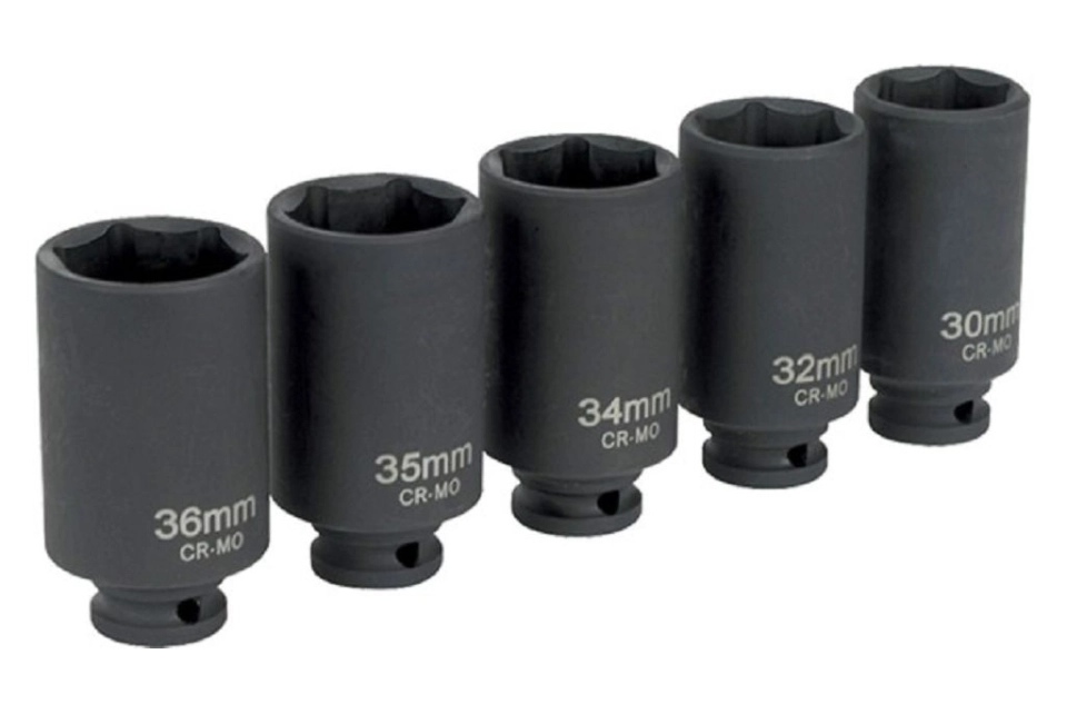 Hub Nut Socket Set 1/2" Drive 5pcs