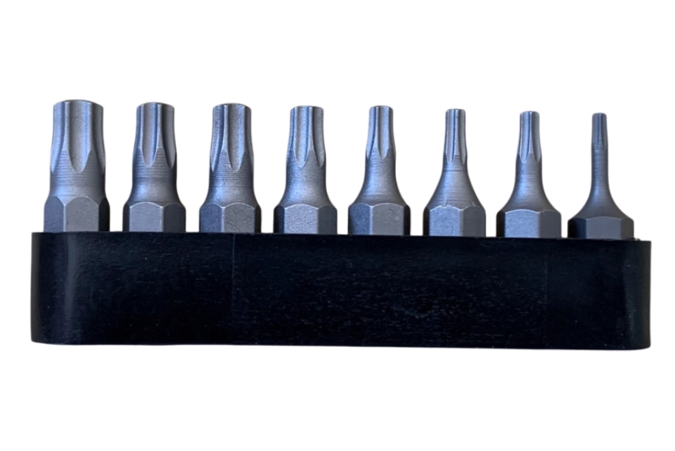 8 Pcs Torx Bit Set in Black Plastic Holder