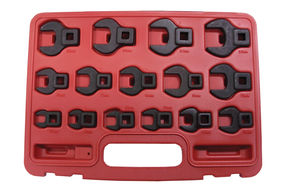 Open-End Crowfoot Spanner - 15 Pcs