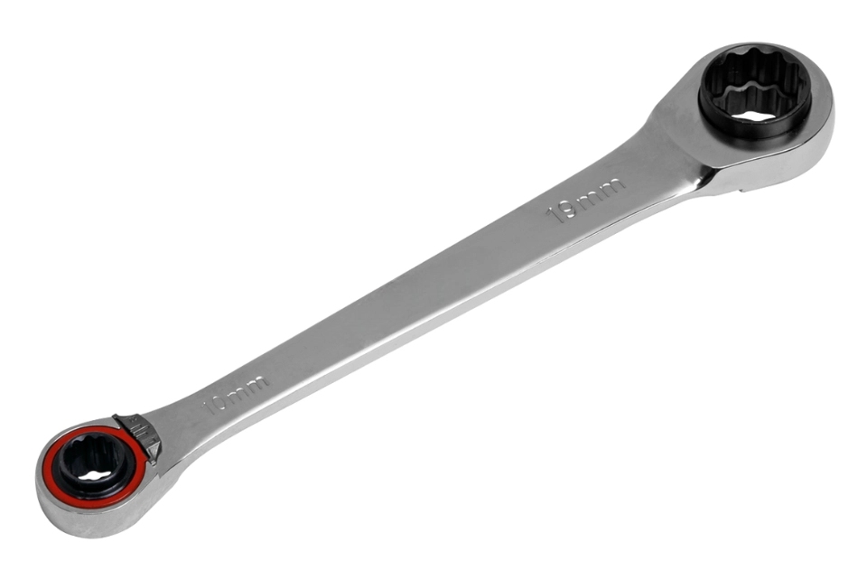 Ratchet Ring Spanner 4-in-1 Reversible Metric