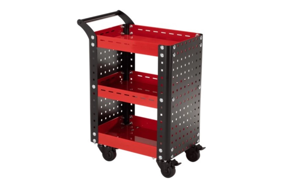 Mobile Tool Trolley with Pegboard