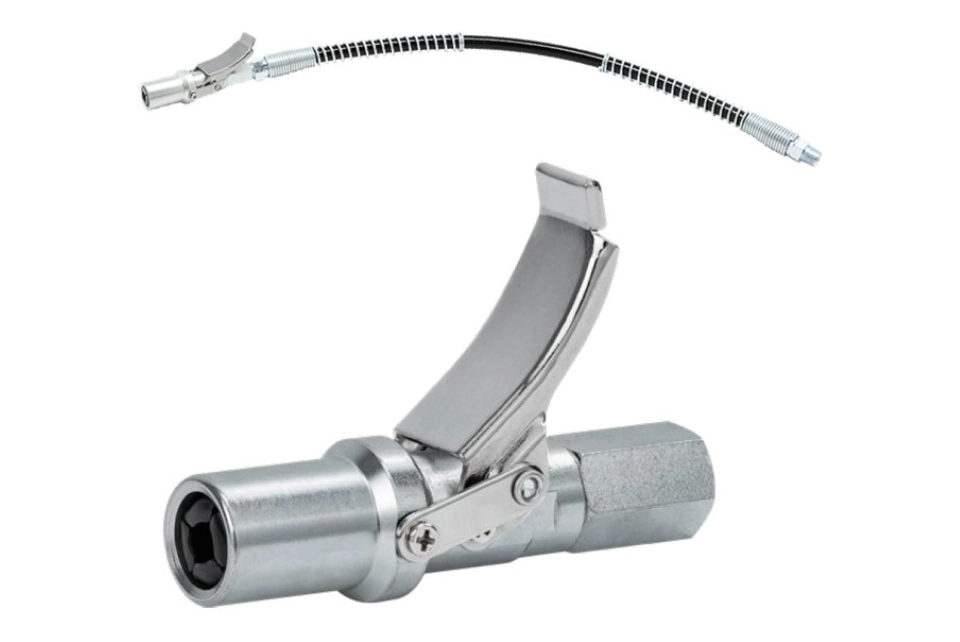 Quick Release Grease Coupler with 12 Inch Hose