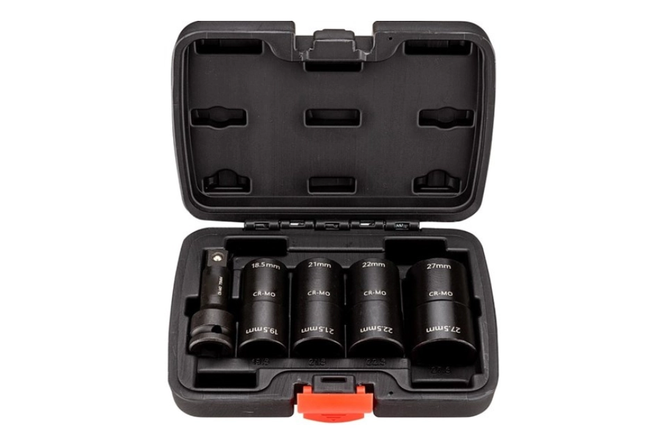5pcs 1/2"Dr. x 63mm(L) Lug Nut Flip Socket Set