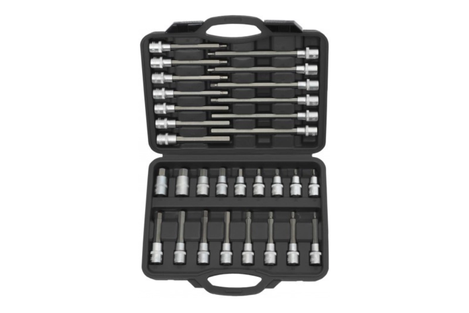 1/2"Dr. Hex Socket Bit Set 30pc