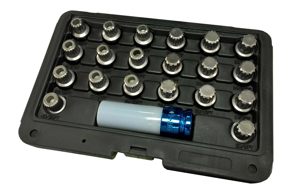 21Pcs BMW Wheel Lock Screw Removal Key - Spline Teeth Kit
