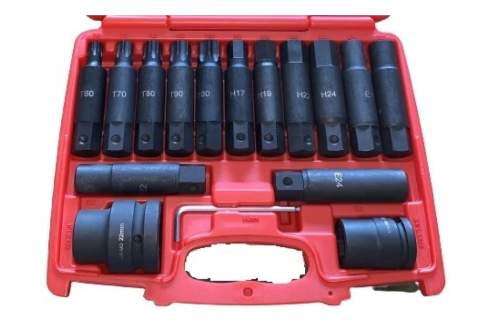 Impact Insert Bit Set 3/4" &1" Drive 16pcs