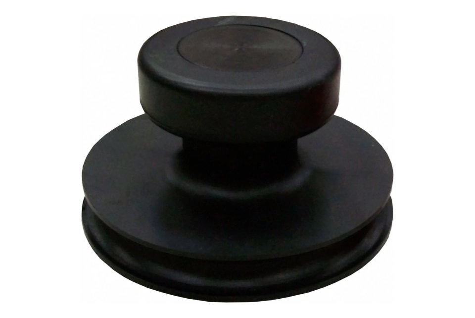 Suction Cup Set 85mm - 2pcs Rubber Material Black