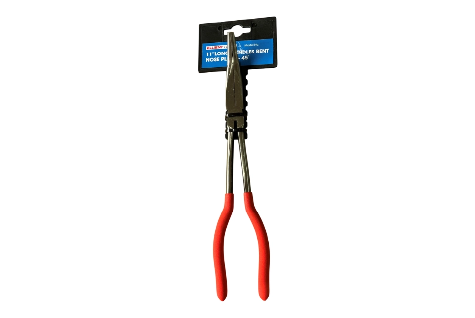 11" Long Handles Bent Nose Pliers (45*)