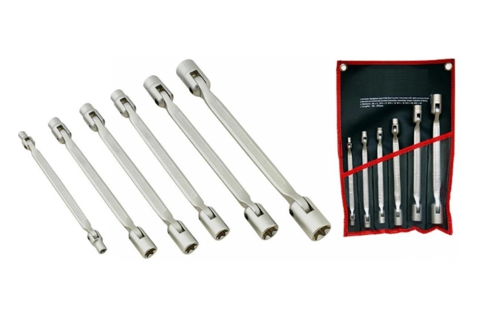 Double Flexi-Head Star Socket Set 5pcs