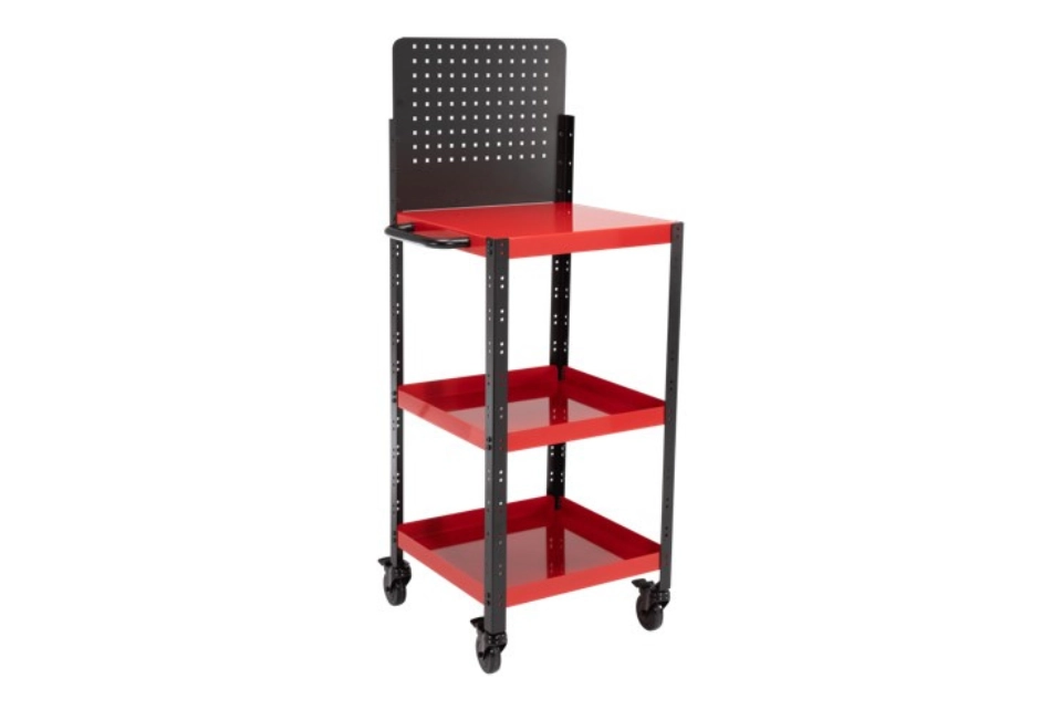 Mobile Tool Cart with Shelves