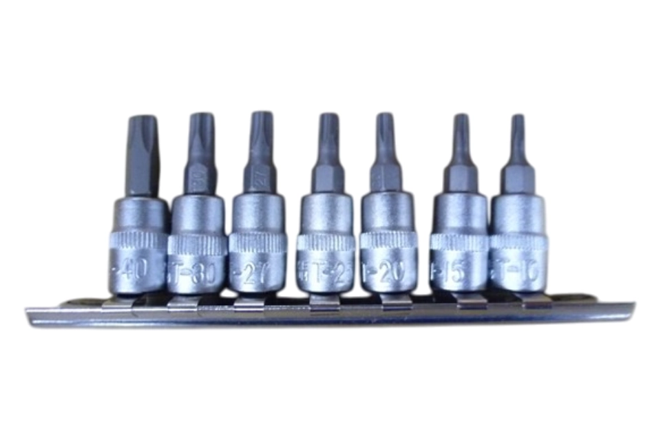 7PC Star Plus 5 Point Tamperproof Bit Sockets