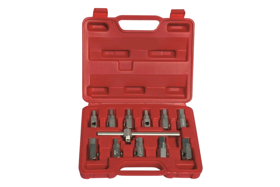 12PC Drain Plug Key & 3/8" T-Bar