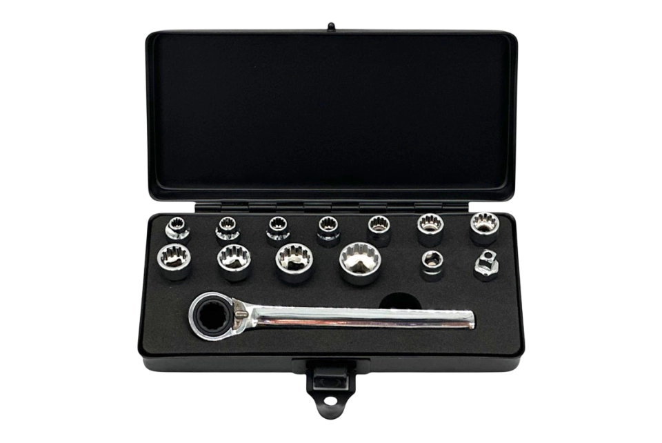 14PCS 1/4"Dr. Low Profile Ratchet Socket Set