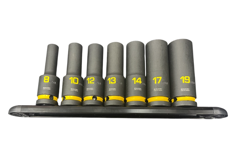 7PCS 1/2"Dr. Long Impact Socket Set