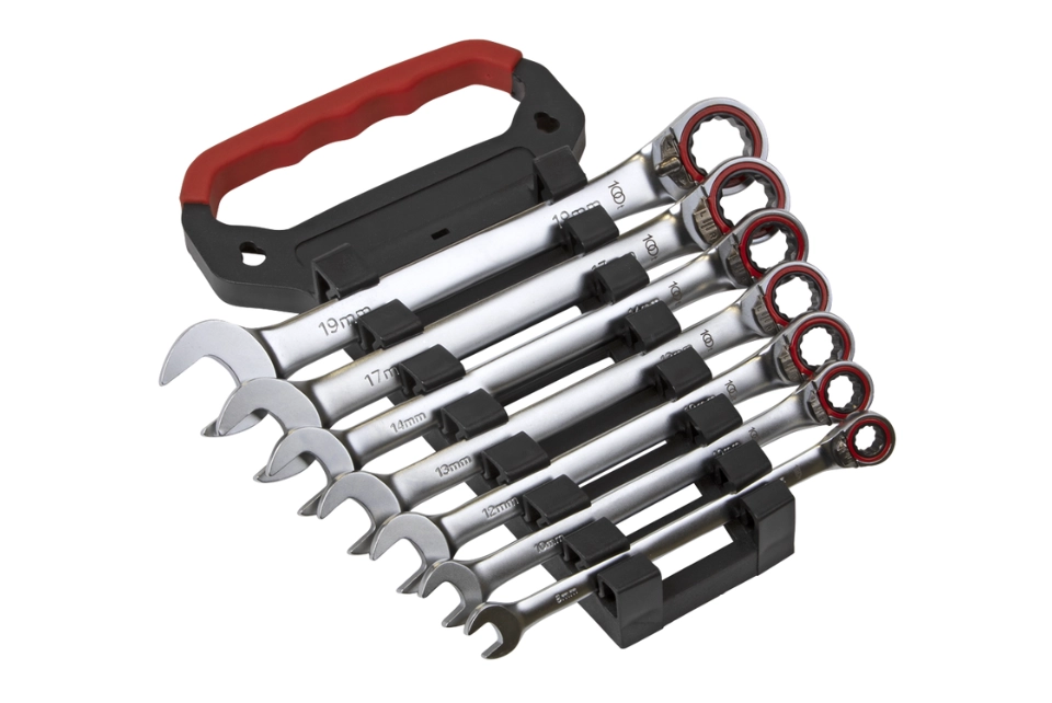 Reversible Ratchet Combination Spanner Set 7 pc Metric