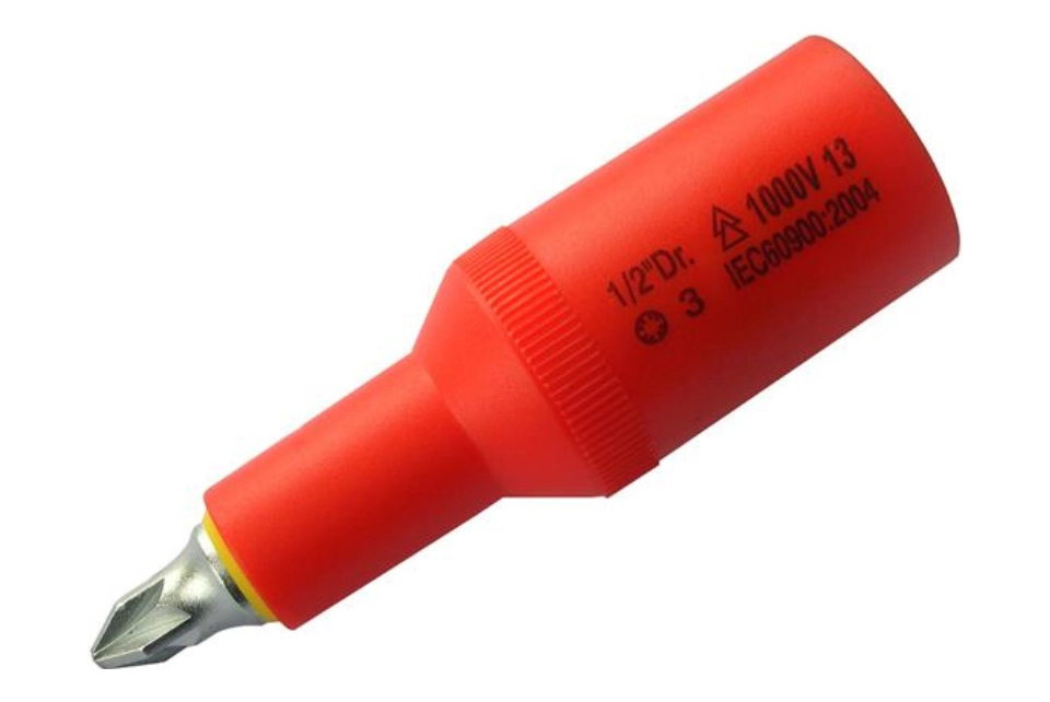 1/2" DR. 1000V Insulated Pozidriv Bit Sockets