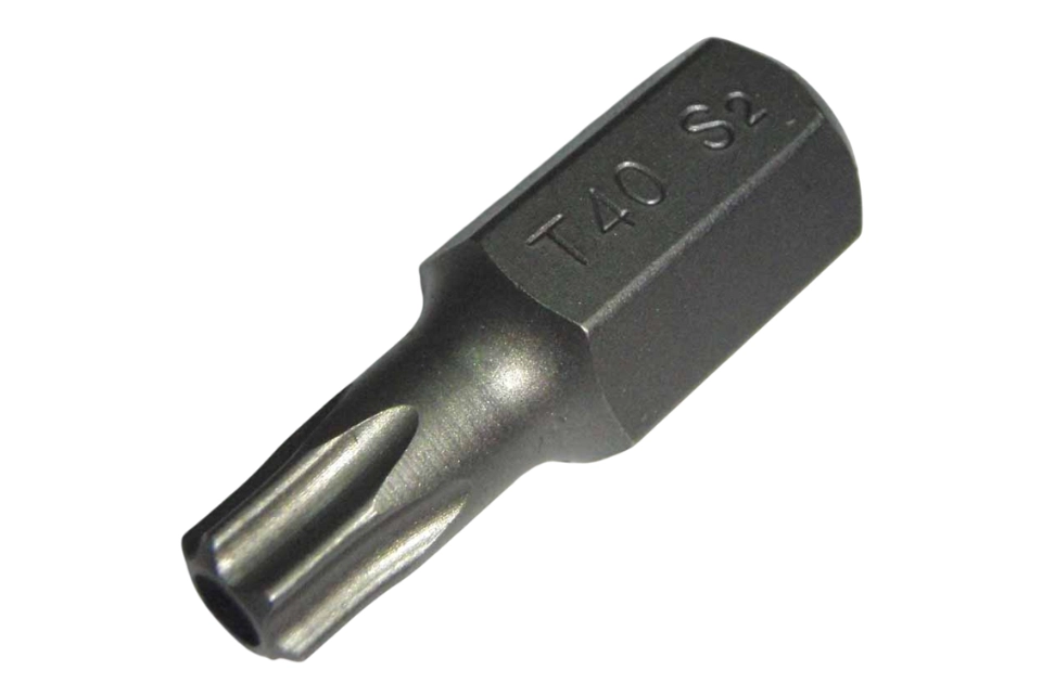 10mm Hex Star Tamperproof Bits. Size: T40 X 30mmL