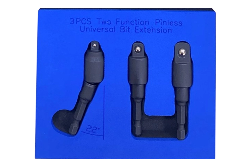 3pcs 1/4"+3/8"+1/2"Dr. Universal Bit Extension Set (2 Stage)