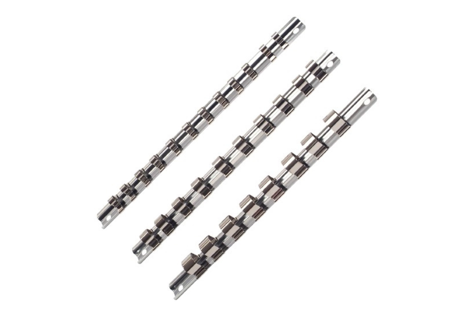 3PCS Socket Rail - 1/4"+3/8"+1/2"