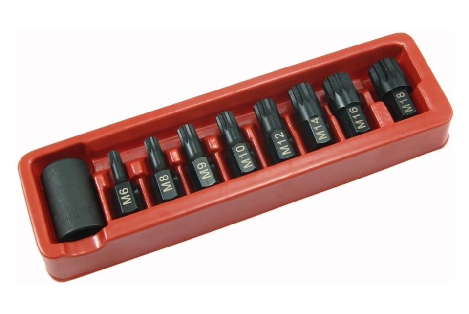 Interchangeable Impact Spline Bit 9pcs