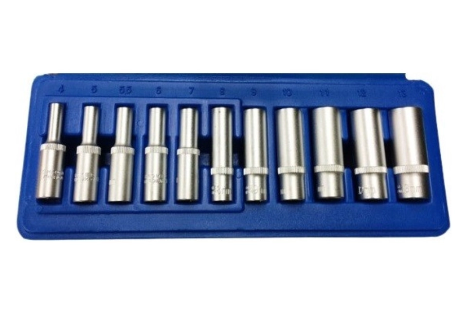 11PC 1/4" DR. Deep Socket Set 6PT