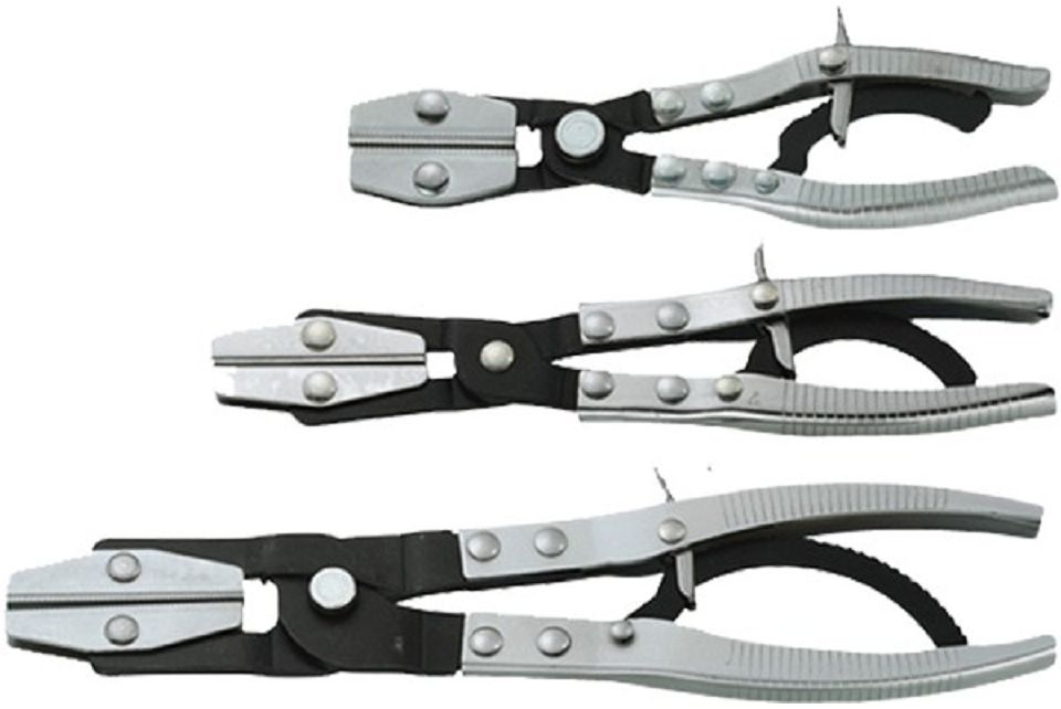Ratched Hose Pinch-Off Pliers,3pcs-Swivel Jaws