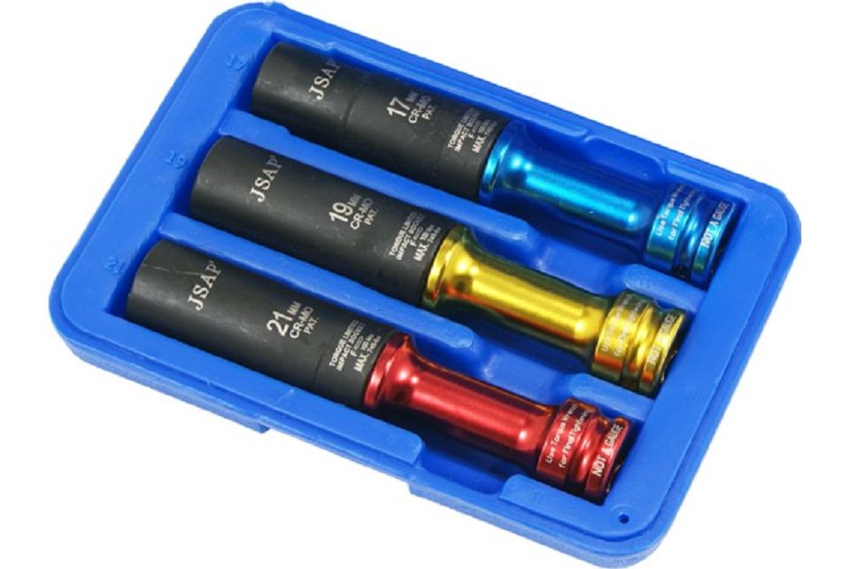 Torque Control Deep Socket Set 1/2" 3pc Drive