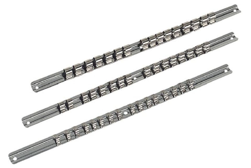 Socket Retaining Rail Set 3pc 1/4", 3/8" & 1/2"Sq Drive