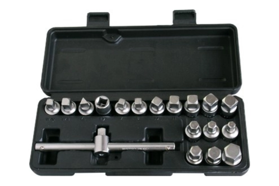 Drain Plug Key Set 3/8" Drive 18pc