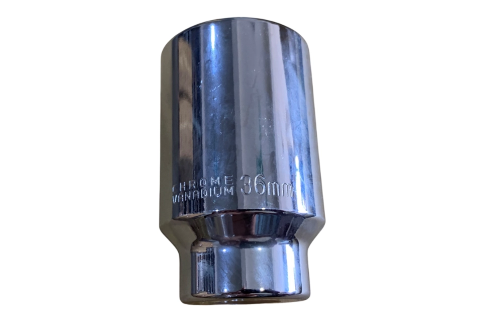 1/2"Dr. Deep Bi-Hex Socket 36mm Cr-V Steel
